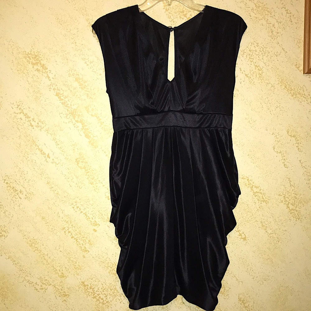Black Satin Formal Dress
